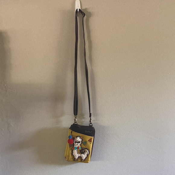 NWOT Brown & golden yellow leather llama bag - Picture 4 of 4